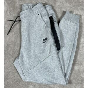 Nike Sweatpants Mens M Gray Black Trim Zipper Pocket Joggers Performance